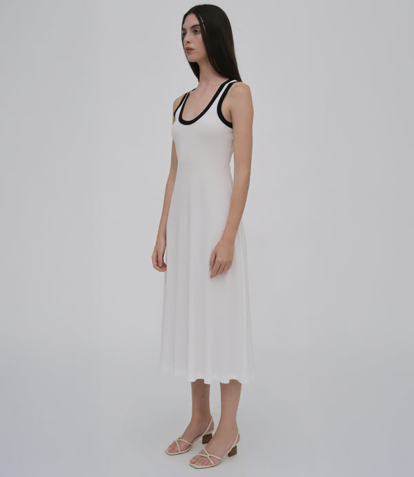 Rosetta Getty CONTRAST RIB TANK DRESS