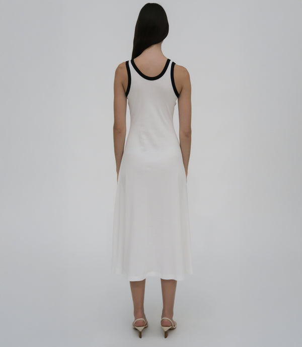 Rosetta Getty CONTRAST RIB TANK DRESS