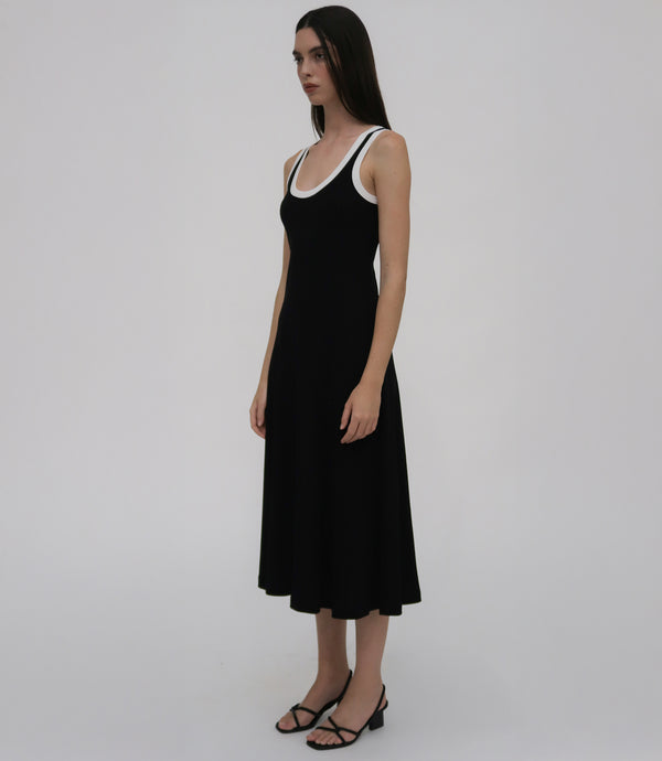 Rosetta Getty CONTRAST RIB TANK DRESS
