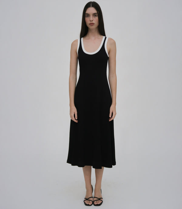 rosetta getty CONTRAST RIB TANK DRESS