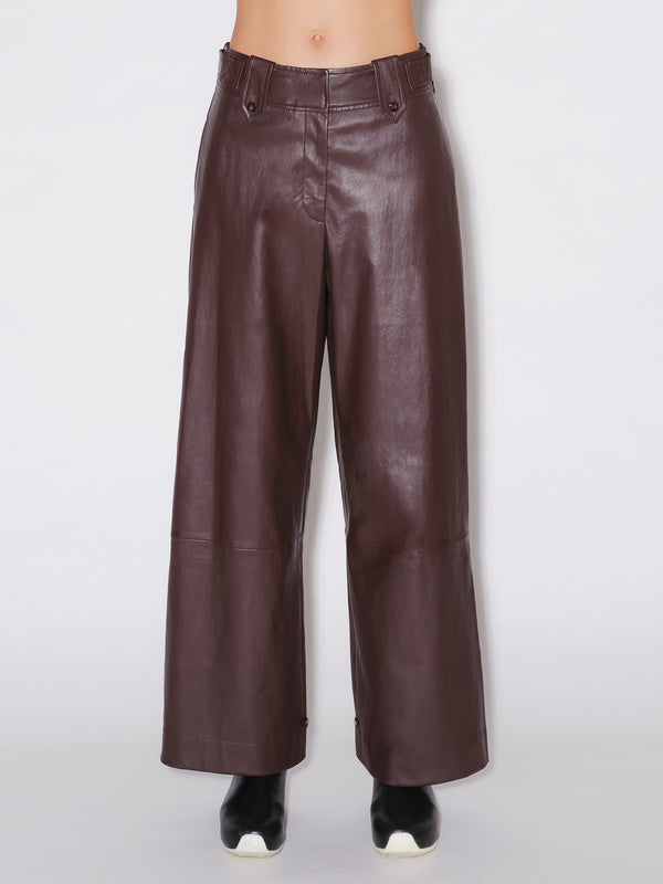 Rosetta Getty CROPPED BUTTON TAB PANT - PLONGE