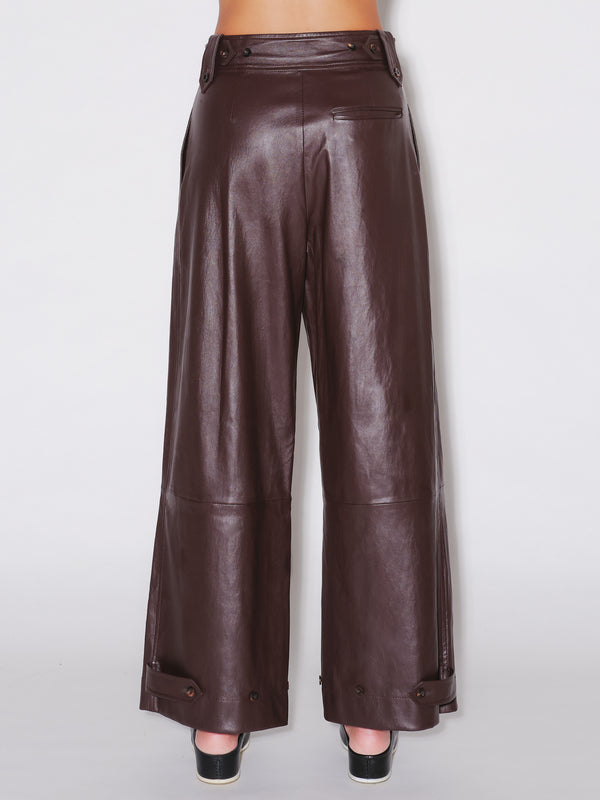 Rosetta Getty CROPPED BUTTON TAB PANT - PLONGE