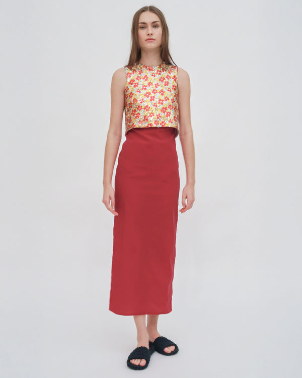 Rosetta Getty CROPPED CROSS BACK TOP