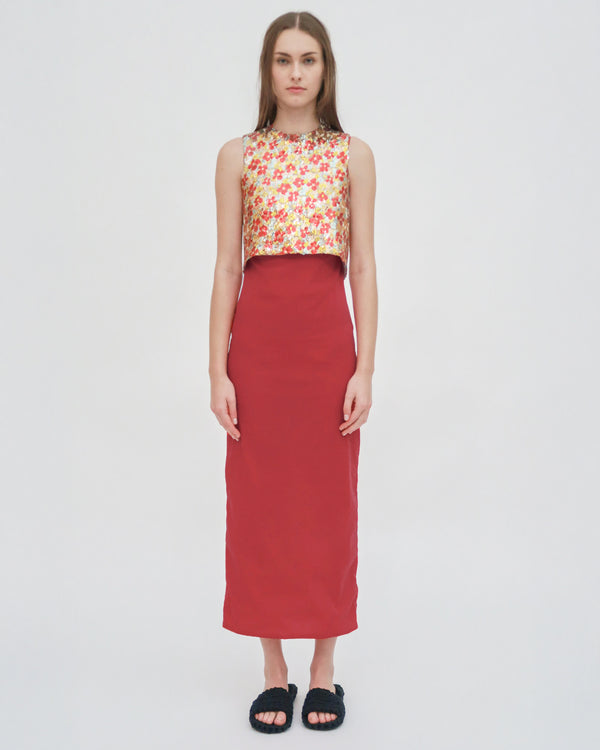 Rosetta Getty CROPPED CROSS BACK TOP