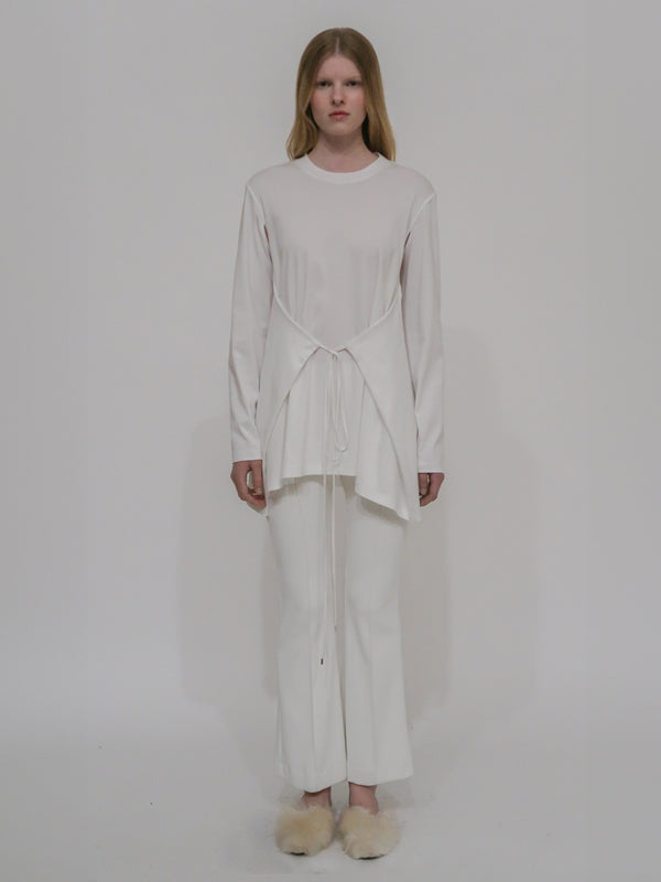 Rosetta Getty CROPPED FLARE PULL-ON PANT - SCUBA