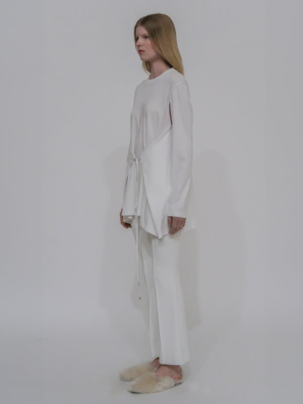 Rosetta Getty CROPPED FLARE PULL-ON PANT - SCUBA