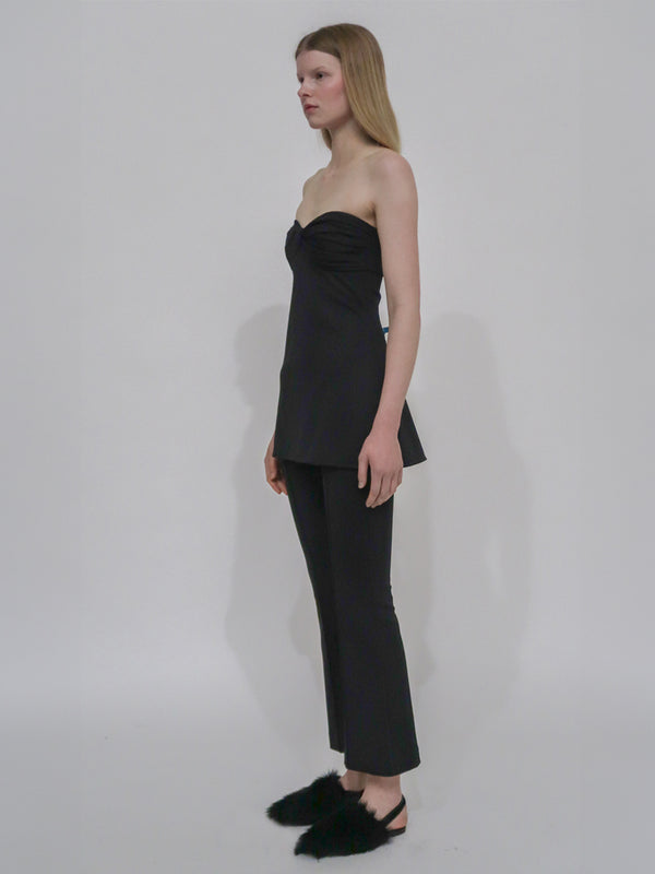 Rosetta Getty CROPPED FLARE PULL-ON PANT - SCUBA