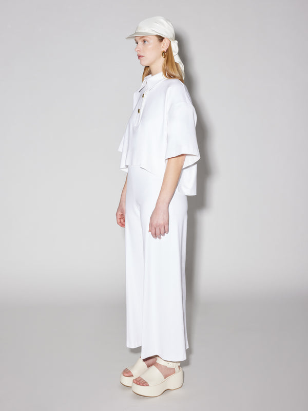 Rosetta Getty Cropped Oversized Polo