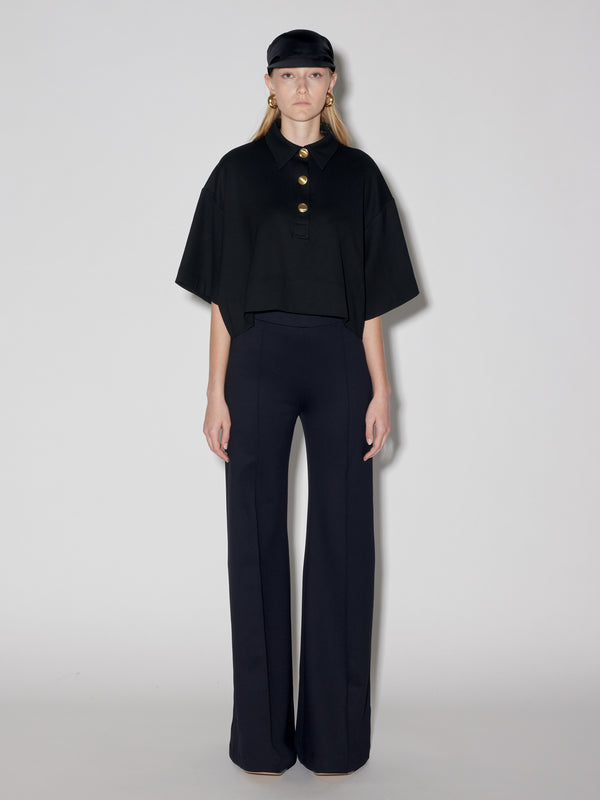 Rosetta Getty Cropped Oversized Polo