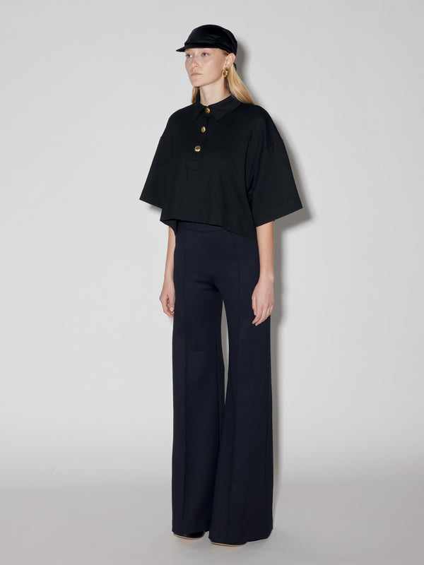 Rosetta Getty Cropped Oversized Polo