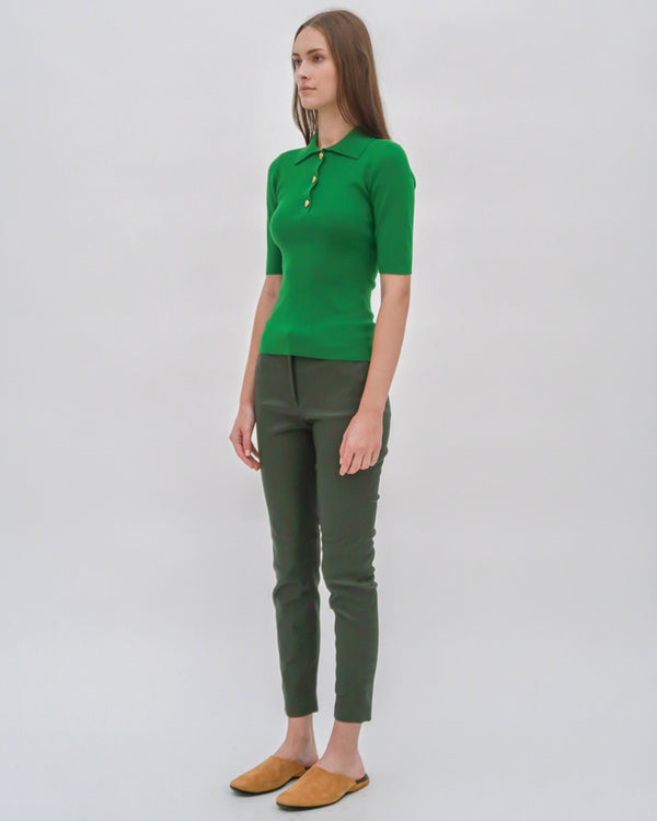 Rosetta Getty CROPPED SKINNY PANT - STRETCH PLONGE