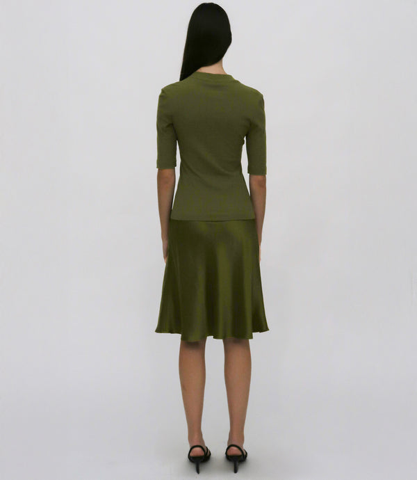 Rosetta Getty CROPPED SLEEVE T-SHIRT