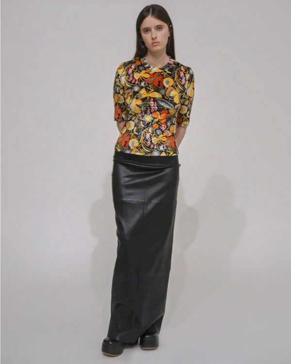 rosetta getty CROPPED SLEEVE TEE - VELVET