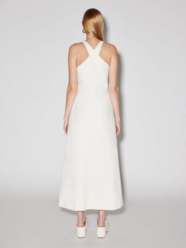 Rosetta Getty Cross Neck Button Dress