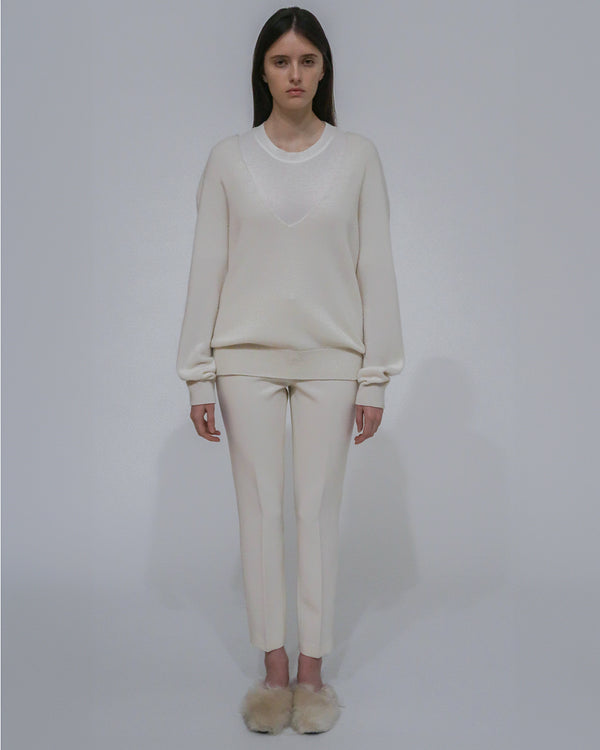 Rosetta Getty DEEP V-NECK PULLOVER