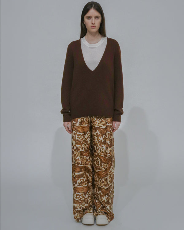 Rosetta Getty DEEP V-NECK PULLOVER