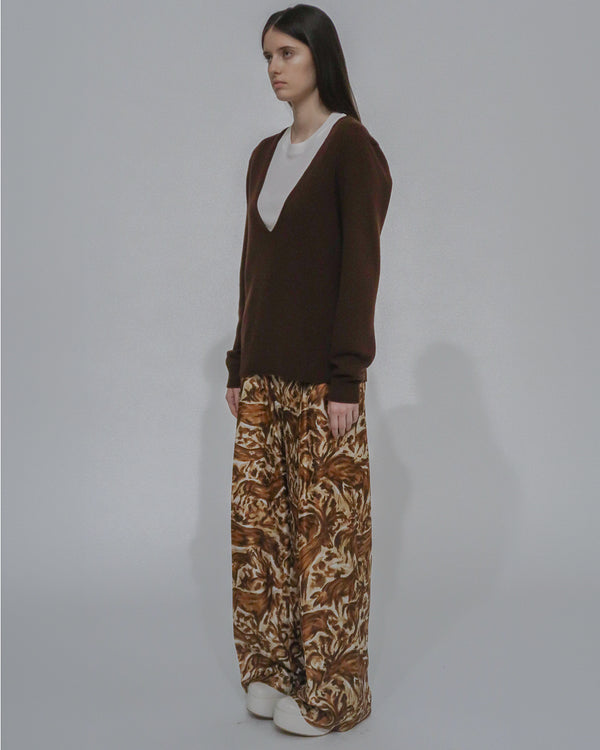 Rosetta Getty DEEP V-NECK PULLOVER