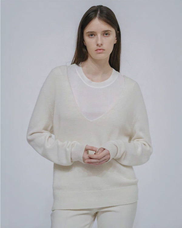 rosetta getty DEEP V-NECK PULLOVER