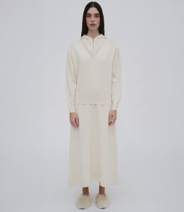 Rosetta Getty DOUBLE LAYER PULLOVER HOODIE