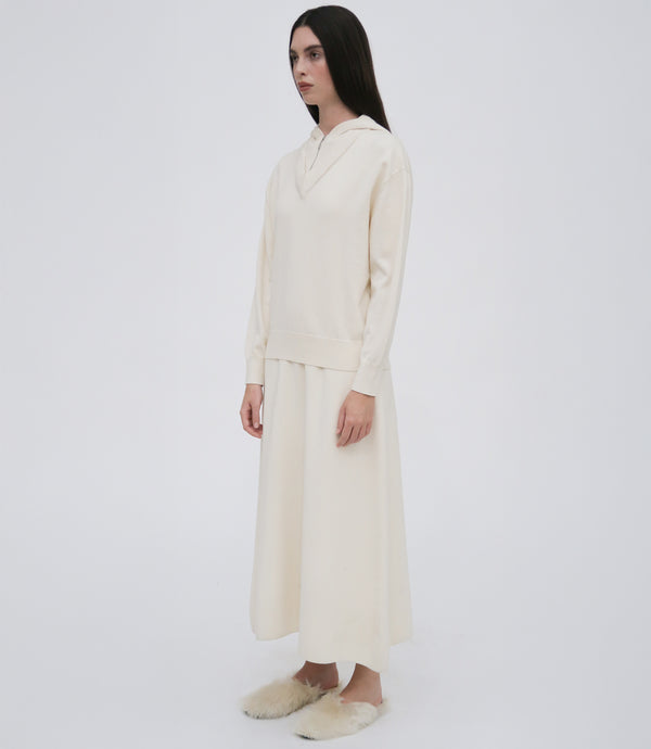 Rosetta Getty DOUBLE LAYER PULLOVER HOODIE