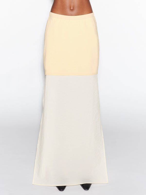 Rosetta Getty DOUBLE LAYER SPLIT SKIRT