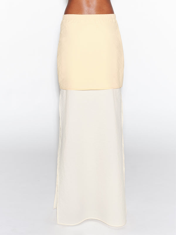 Rosetta Getty DOUBLE LAYER SPLIT SKIRT