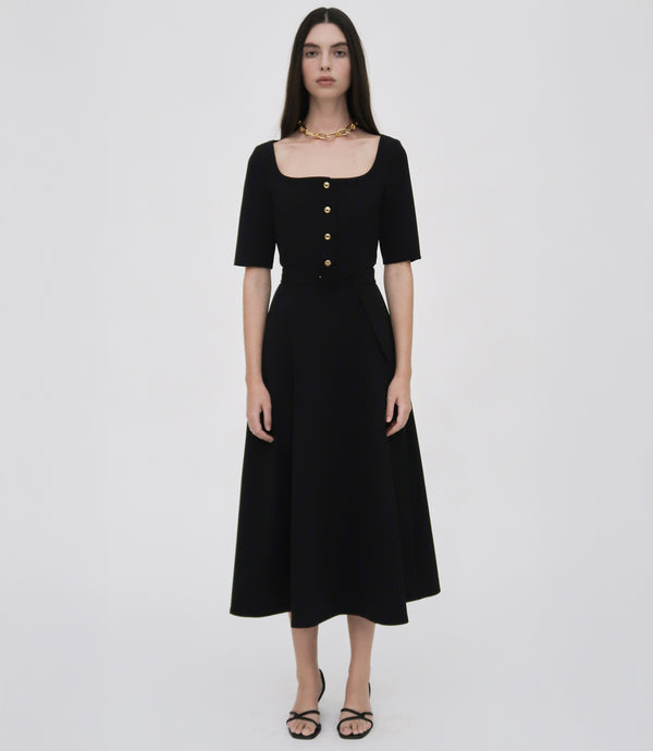 Rosetta Getty FITTED BUTTON FRONT DRESS