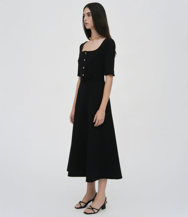 Rosetta Getty FITTED BUTTON FRONT DRESS