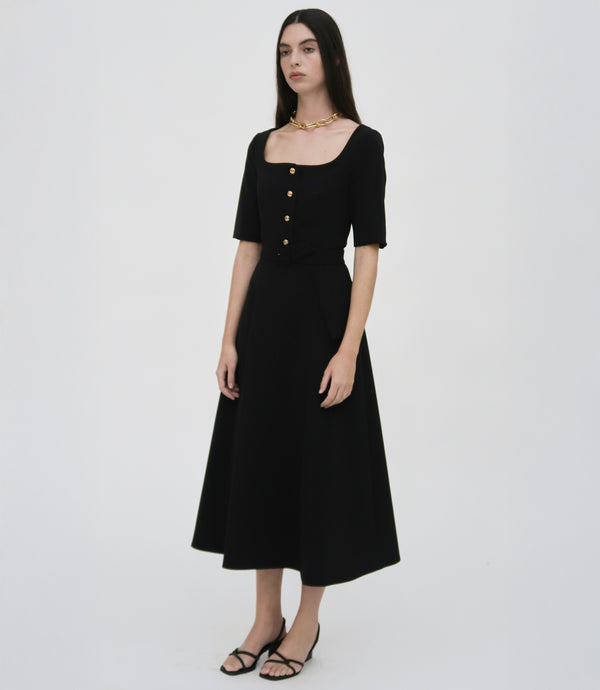 rosetta getty FITTED BUTTON FRONT DRESS