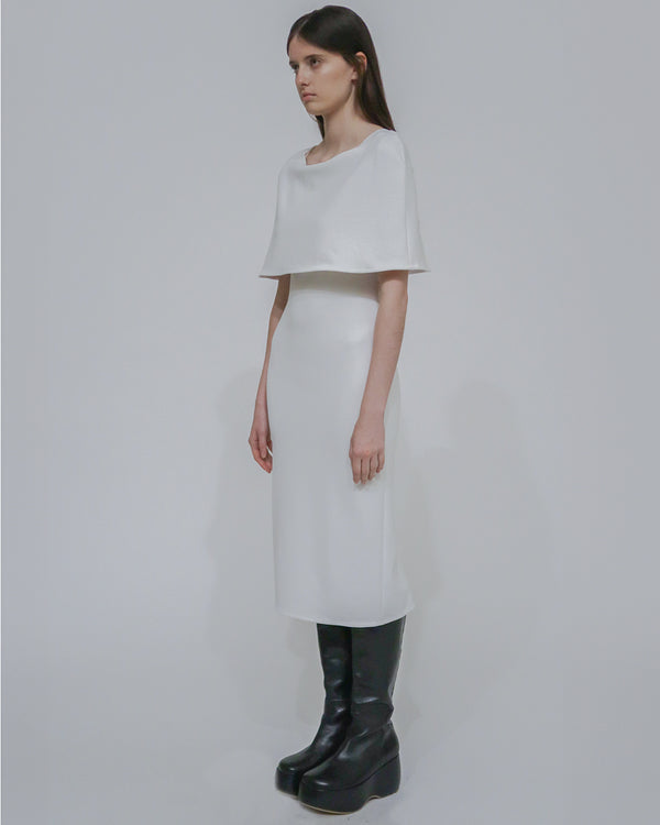 Rosetta Getty FITTED CAPE DRESS