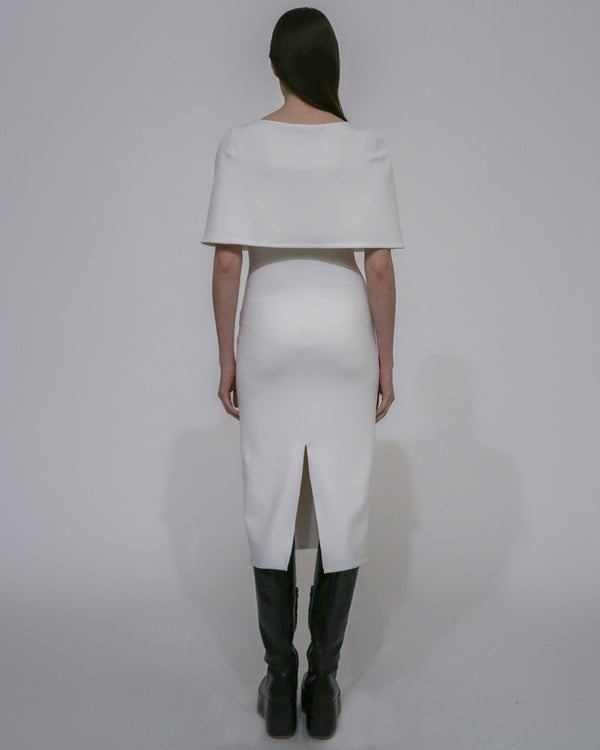 Rosetta Getty FITTED CAPE DRESS