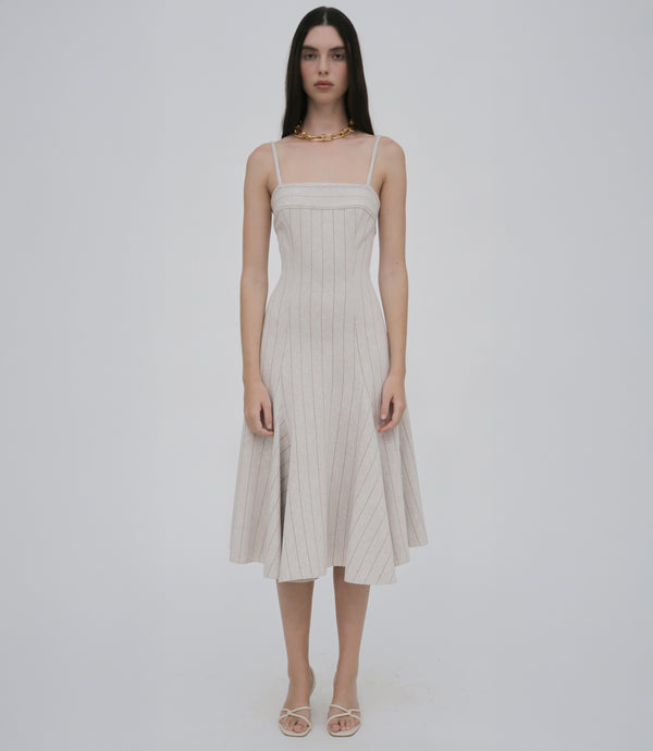 Rosetta Getty FITTED GODET DRESS