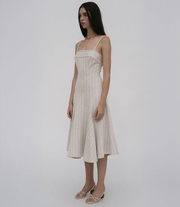Rosetta Getty FITTED GODET DRESS