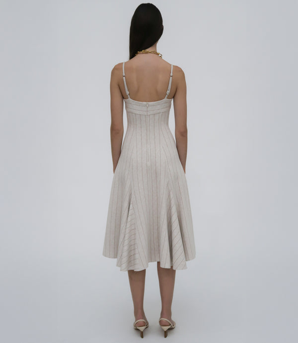 Rosetta Getty FITTED GODET DRESS