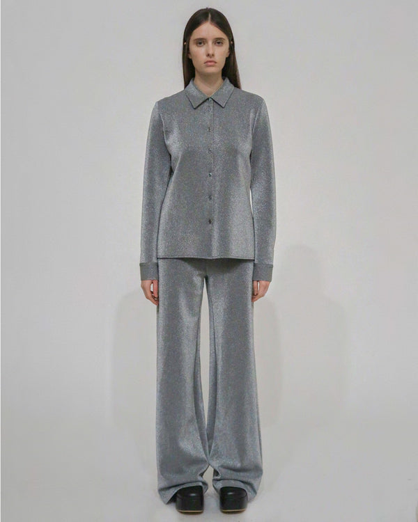 Rosetta Getty FITTED STRAIGHT PULL-ON PANT - LUREX