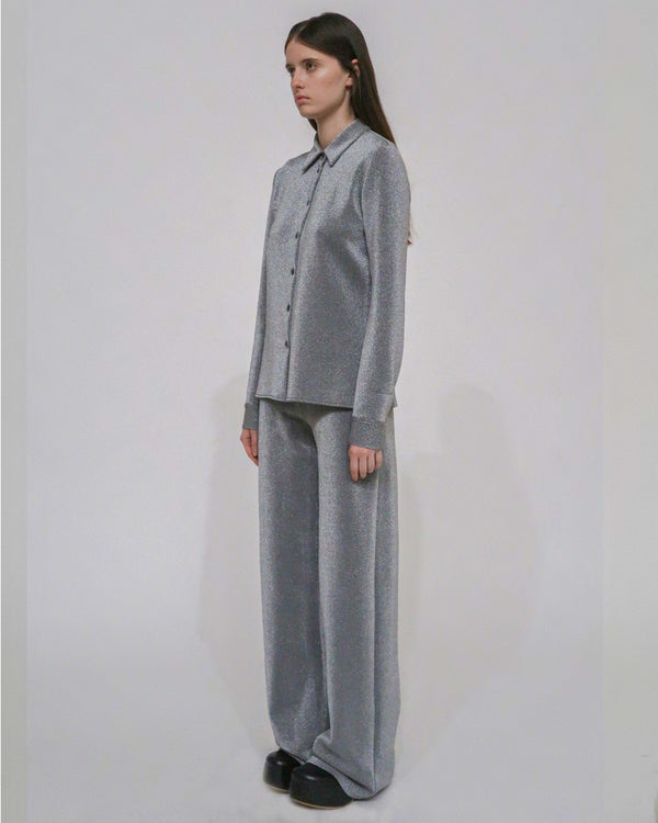 Rosetta Getty FITTED STRAIGHT PULL-ON PANT - LUREX