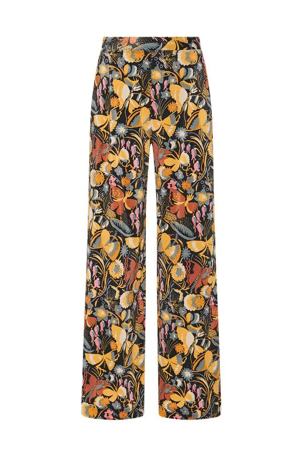 rosetta getty FITTED STRAIGHT PULL-ON PANT - VELVET