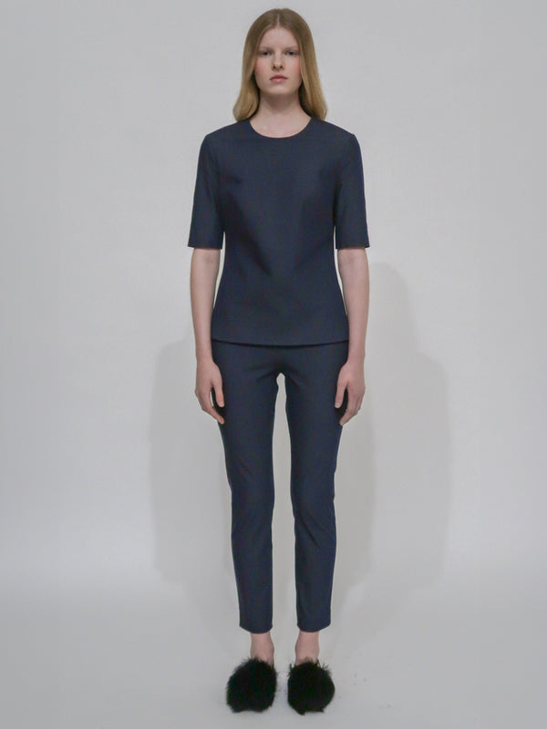 Rosetta Getty FITTED T-SHIRT TOP - STRETCH TWILL