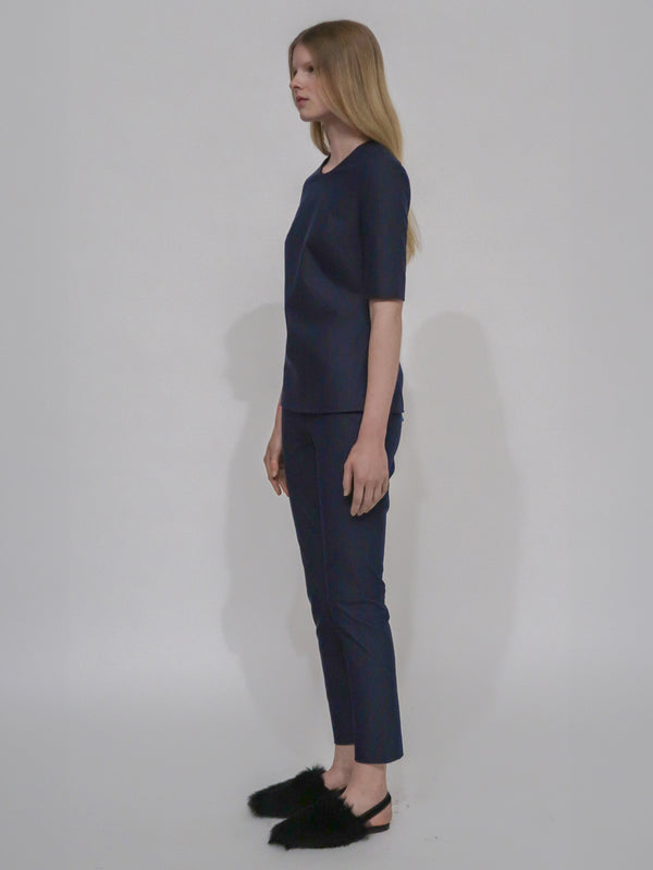 Rosetta Getty FITTED T-SHIRT TOP - STRETCH TWILL