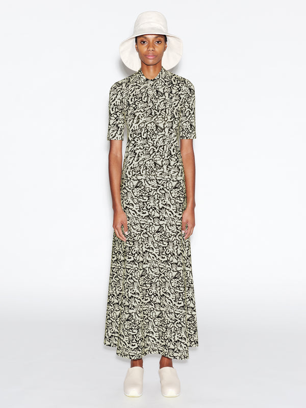 Rosetta Getty FLARED MAXI SKIRT - ABSTRACT NATURE