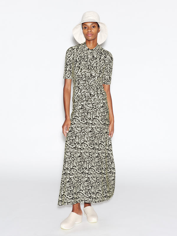 rosetta getty FLARED MAXI SKIRT - ABSTRACT NATURE