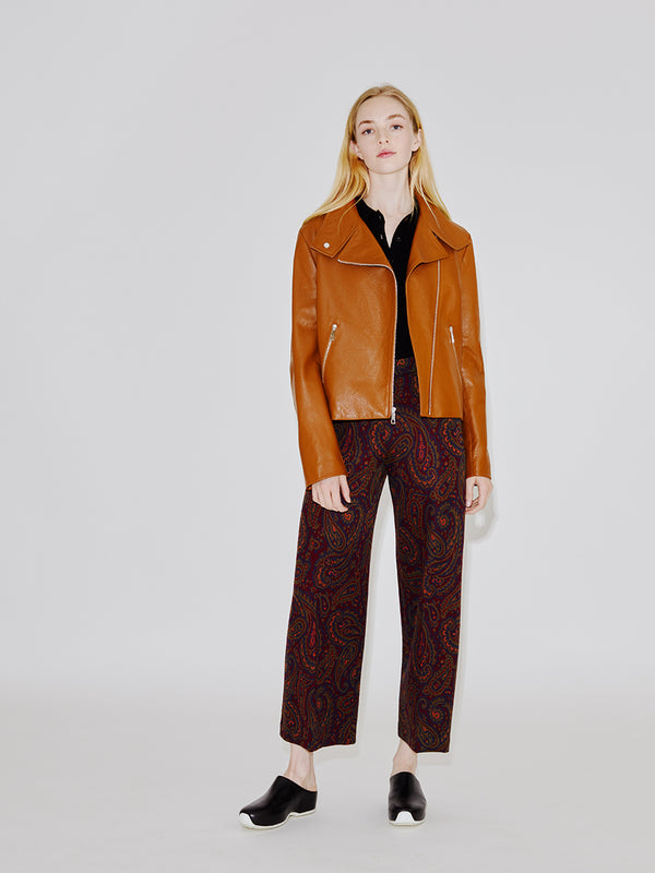 Rosetta Getty Funnel Neck Moto Jacket