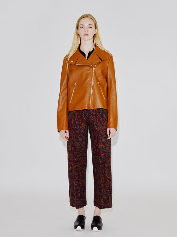 Rosetta Getty Funnel Neck Moto Jacket