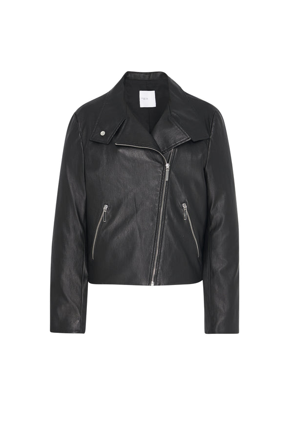 Rosetta Getty FUNNEL NECK MOTO JACKET - PLONGE