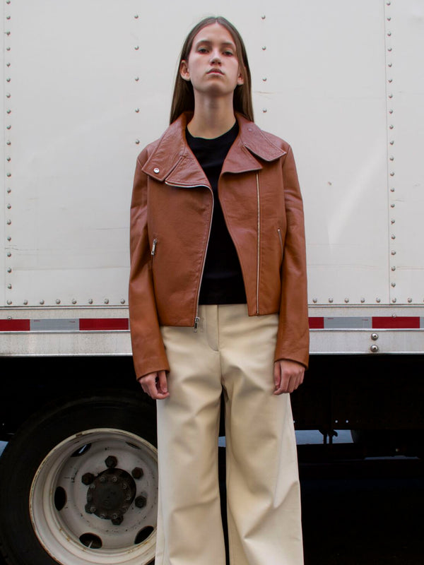 rosetta getty Funnel Neck Moto Jacket