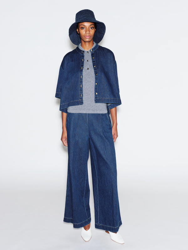 rosetta getty HIGH RISE WIDE LEG PANT - DENIM