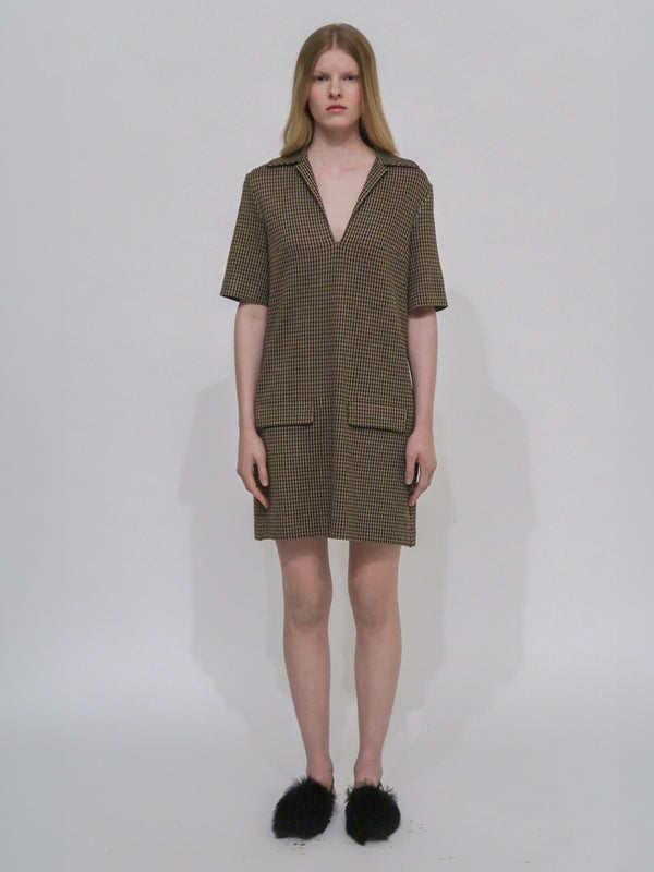Rosetta Getty LAPEL COLLAR POLO DRESS