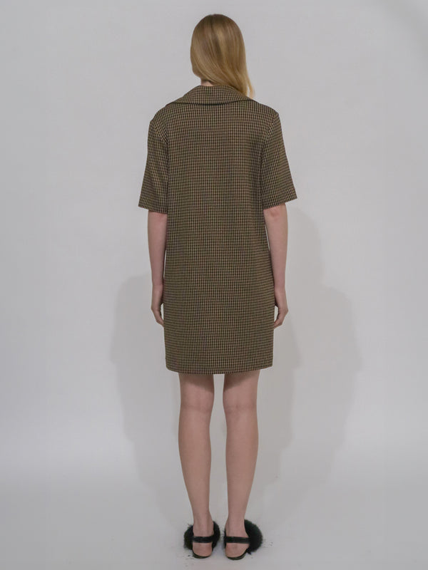 Rosetta Getty LAPEL COLLAR POLO DRESS