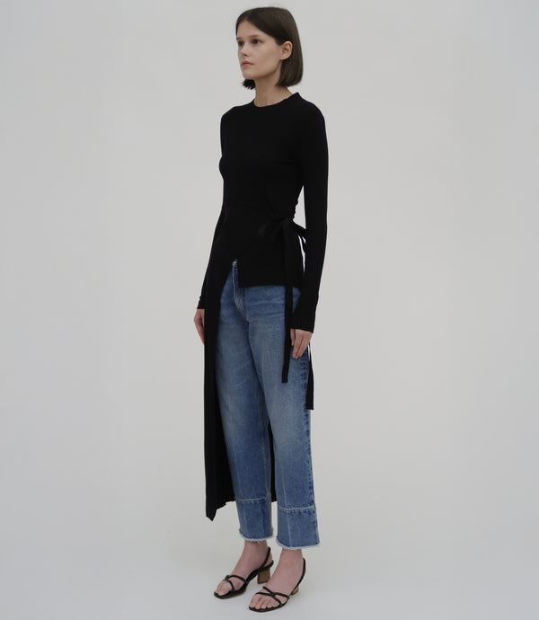 Rosetta Getty Long Sleeve Split Apron T-Shirt