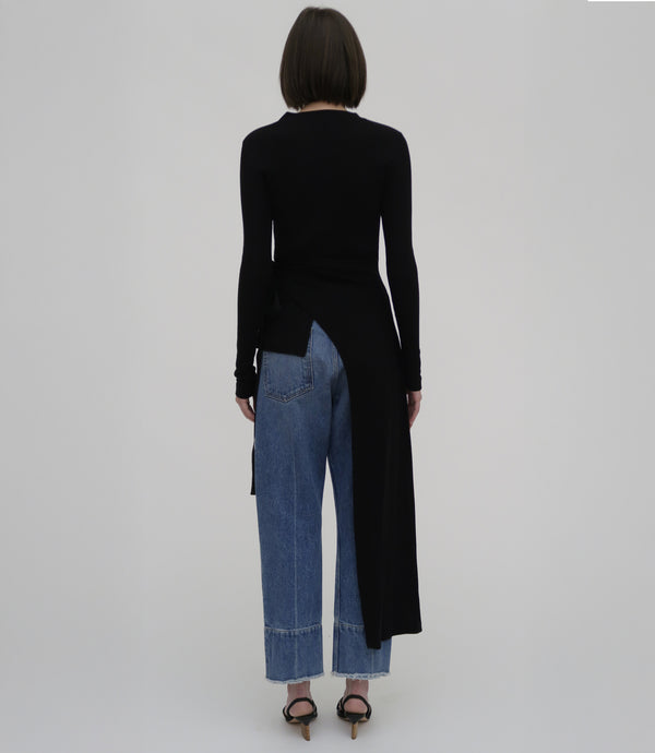 Rosetta Getty Long Sleeve Split Apron T-Shirt